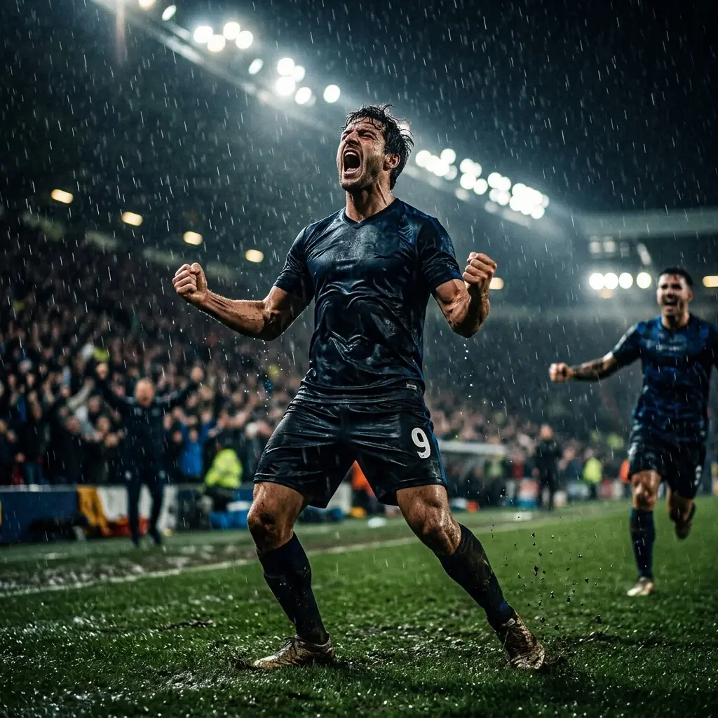 Striker Celebrating